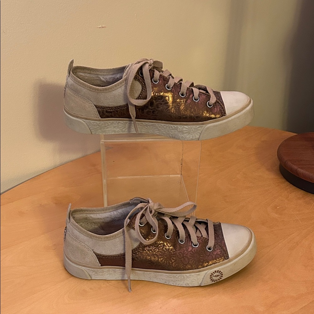 UGG Brown and Cream Metallic Women's Sneakers